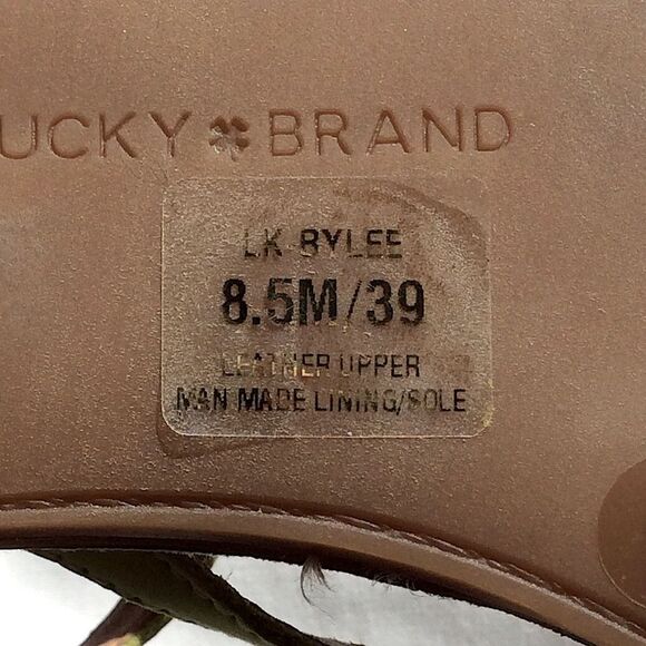 Lucky Brand Bylee Strappy Sandals Women’s Sz 8.5 M NWT Yellow - Picture 4 of 5